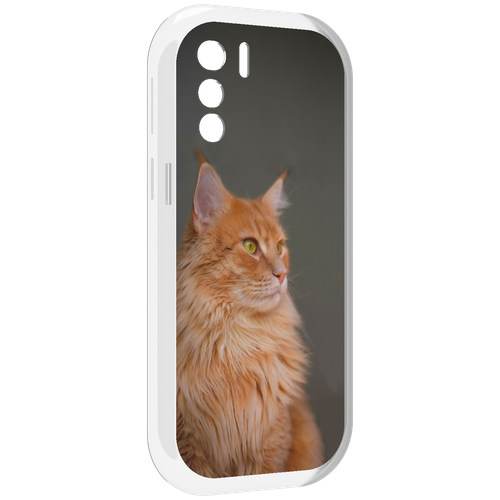 Чехол MyPads кошка мейн кун 1 для UleFone Note 13P задняя-панель-накладка-бампер