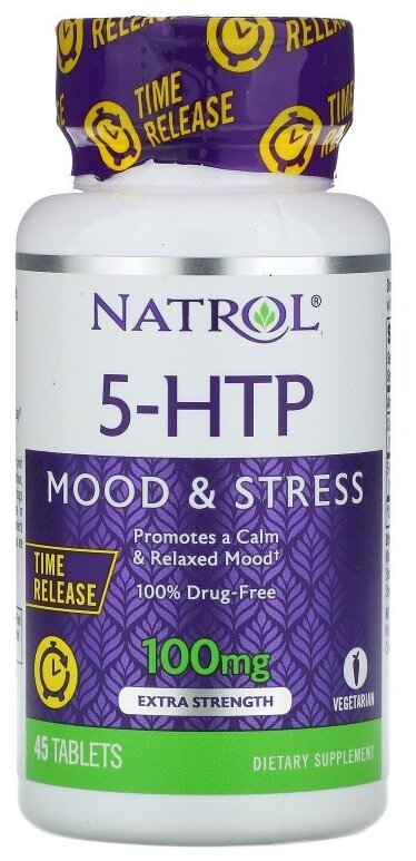 Таблетки Natrol 5-HTP Time Release 100 mg