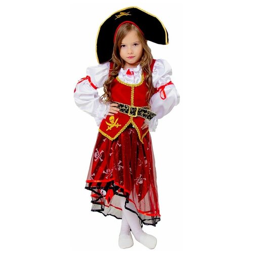 Батик Карнавальный костюм Пиратка, рост 152 см 8022-152-80 батик карнавальный костюм робин гуд рост 152 см 21 11 152 76