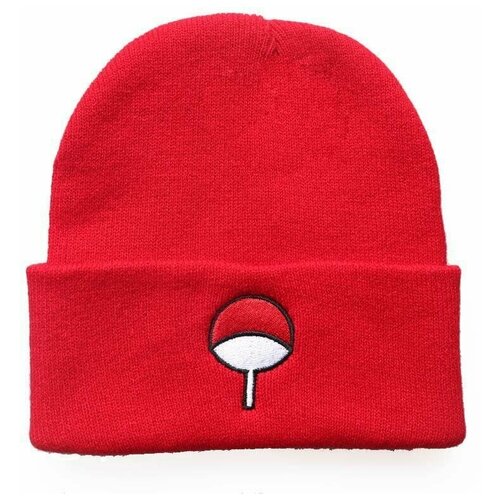 фото Шапка со знаком учиха / uchiha из аниме наруто / naruto красная plush story