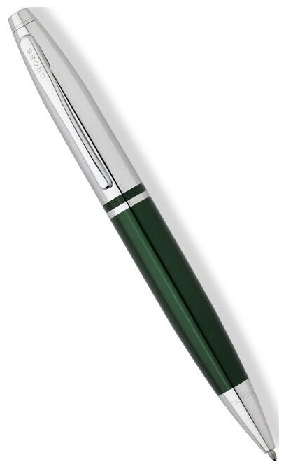 Cross AT0112-7 Шариковая ручка cross calais, chrome / green lacquer