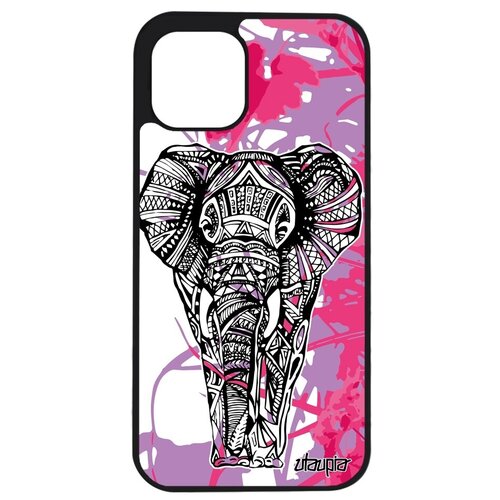 фото Противоударный чехол на смартфон // apple iphone 12 pro max // "слон" elephant стиль, utaupia, розовый