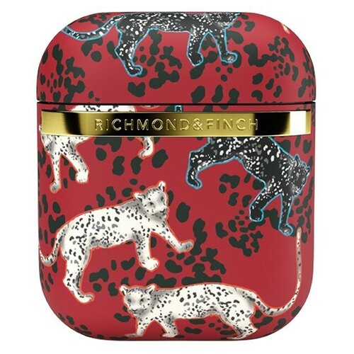 Richmond & Finch Чехол Richmond & Finch FW20 Samba Red Leopard для Airpods 1/2