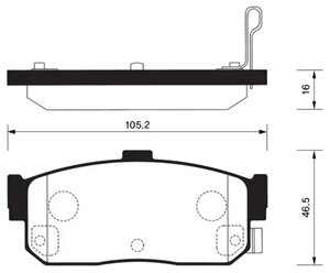 Фото Дисковые тормозные колодки задние SANGSIN BRAKE SP1107-R (4 шт.)