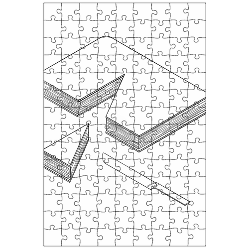 фото Магнитный пазл 27x18см."книга, кусочек, нож для торта" на холодильник lotsprints