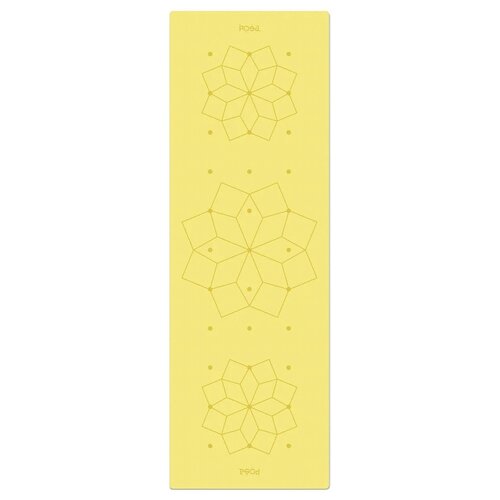 фото Коврик для йоги posa align 6 mm, ультралегкий, с разметкой, 183х61х0.6 см yellow garden