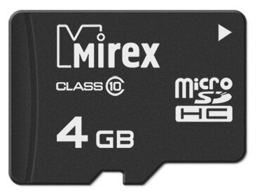 Карта памяти microSDHC MIREX 4GB (class 10)
