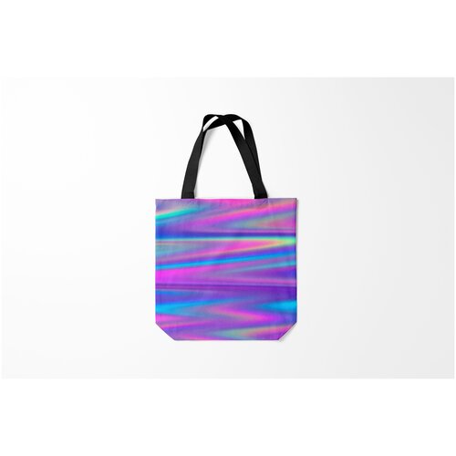 фото Сумка-шоппер / 40х40 см / неоновые принты / разные gradient burnettie