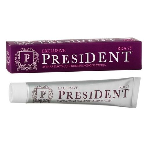 PRESIDENT Зубная паста President Exclusive, 75 RDA, 75 мл