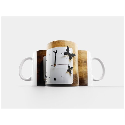 фото Кружка "будильник, время, бабочки" 320 мл lotsprints