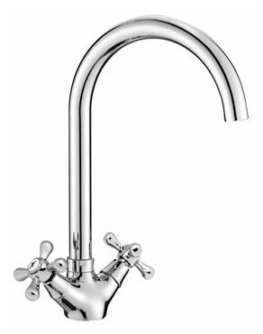 Смеситель для кухни SAMARA №8 "Лилия" 1/2" керамика, высокий излив /люкс/