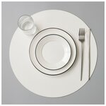 Салфетка сервировочная на стол «Тэм», d=35 см, цвет белый - изображение
