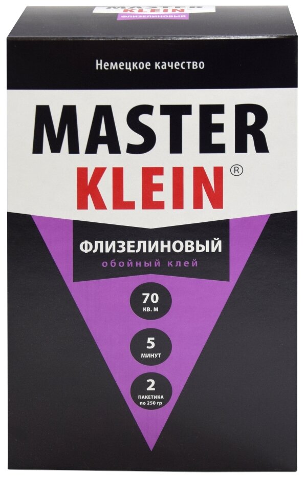 Обойный клей для флизелиновых обоев Master Klein 500гр жест.пачка 11603372