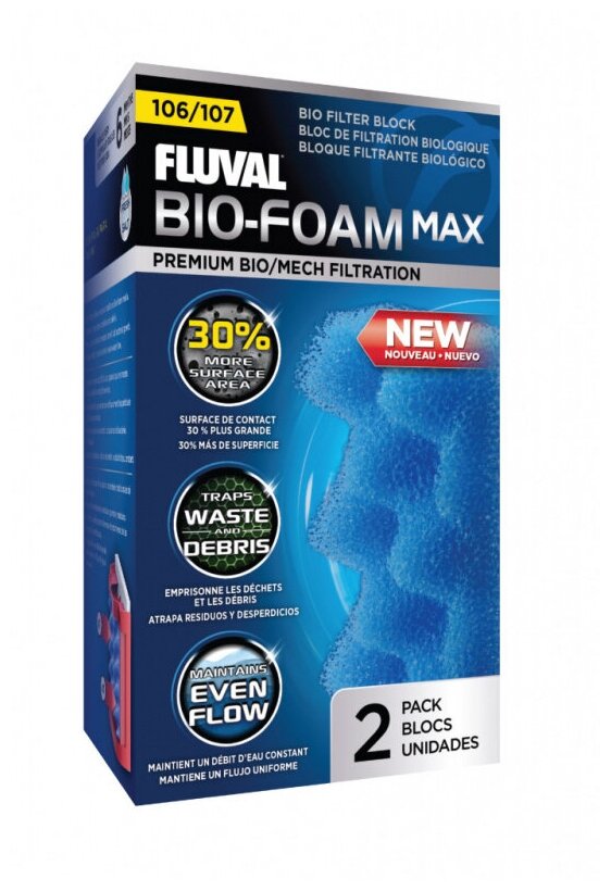 Фильтрующая губка Hagen Bio Foam Max для фильтра Fluval 107 (для фильтра Fluval 107)