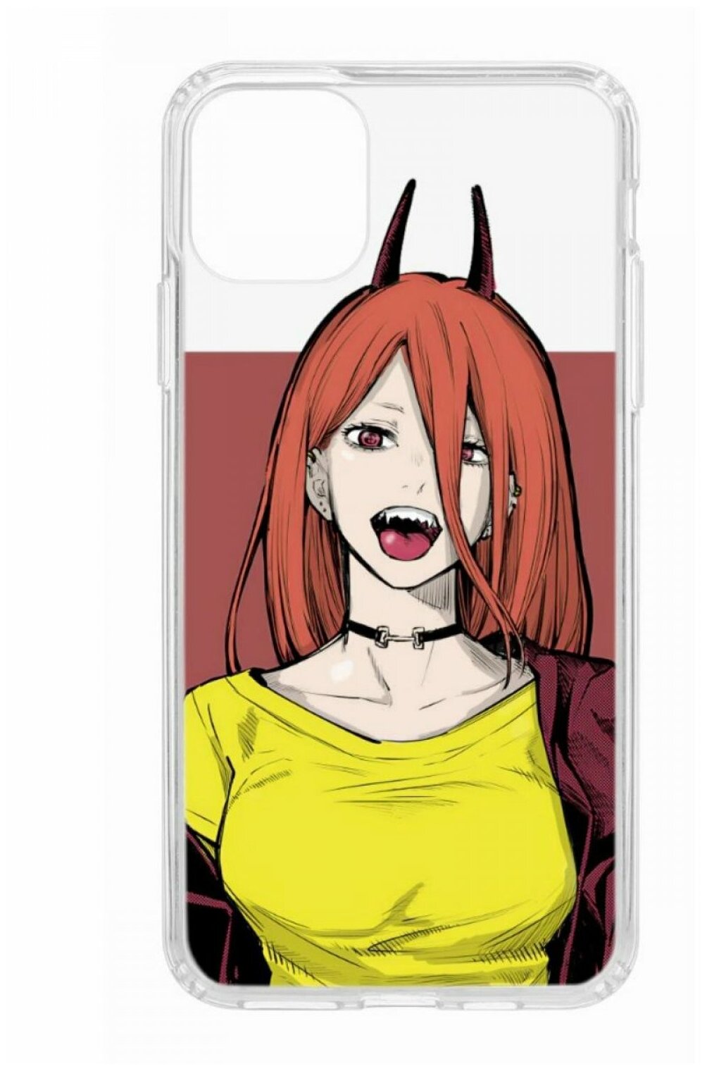 Чехол для iPhone 11 Pro Max Kruche Print Manga Power,противоударная пластиковая накладка с рисунком,защитный силиконовый бампер с защитой камеры