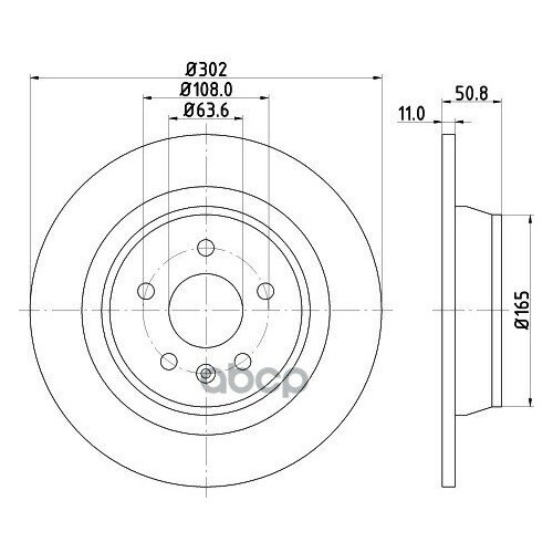 Диск Тормозной Зад (Черный) HELLA PAGID арт. 8DD355118-841
