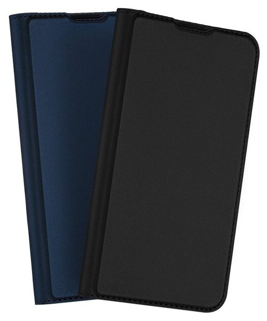 Чехол-книжка MyPads для Huawei P40 Lite E водоотталкивающий с мульти-подставкой на жесткой металлической основе черный