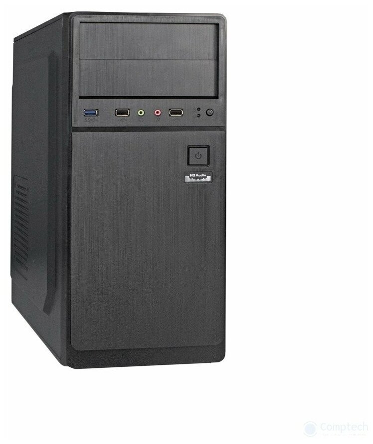 Корпус Miditower ExeGate Xp-402u Black, Atx, (xp500, Black,120mm), 2*USB+1*USB3.0, Audio Ex283739rus