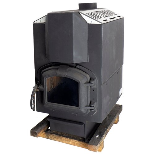 Угольно-дровяная печь Ставр 15 с чугунной дверкой (до 150 м3) отопительная печь тмф инженер уголь чугунная дверь