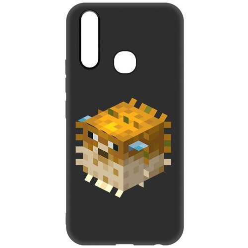 Чехол-накладка Krutoff Soft Case Minecraft-Иглобрюх для Vivo Y12 черный чехол накладка krutoff soft case minecraft свинка для vivo y21 черный