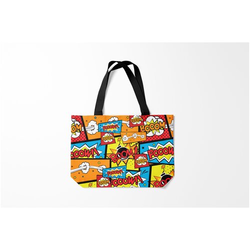 фото Сумка-шоппер / 46х35 см / популярные иллюстрации / модные boom pop art burnettie