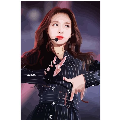 Картина по номерам на холсте TWICE Kpop Nayeon - 15 40X60