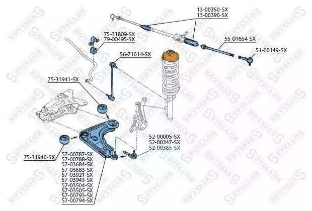 STELLOX 5200365SX 52-00365-SX_опора шаровая\Ford Fiesta/KA 92