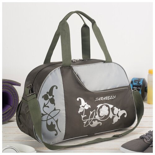 фото Сарабелла сумка спортивная, отдел на молнии, наружный карман, длинный ремень, цвет зелёный