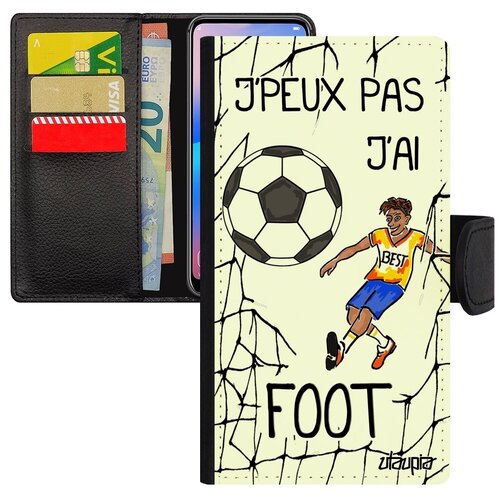 фото Противоударный чехол-книжка на мобильный // apple iphone 8 plus // "не могу - у меня футбол!" картинка повод, utaupia, белый