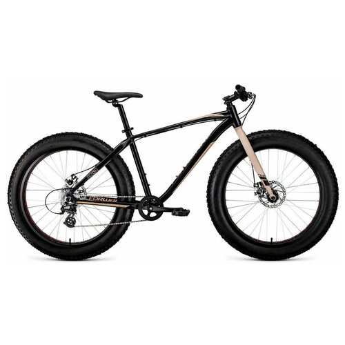 Велосипед FORWARD Bizon 2021 горный взрослый рама 18 колеса 26 черныйбежевый 1413кг RBKW1W668002 5602800₽