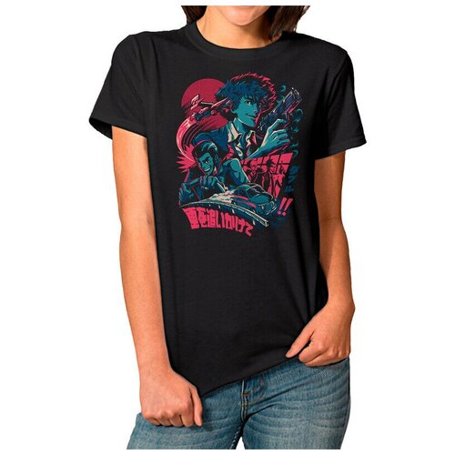 Футболка DreamShirts Аниме Ковбой Бибоп - Cowboy Bebop Женская Черная 3XL