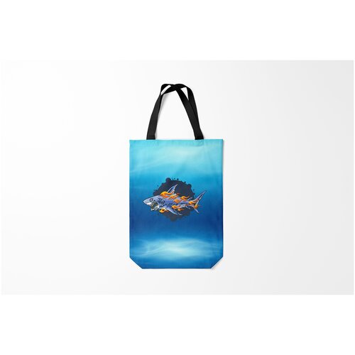 фото Сумка-шоппер / 31х42 см / морские жители / акулы shark burnettie