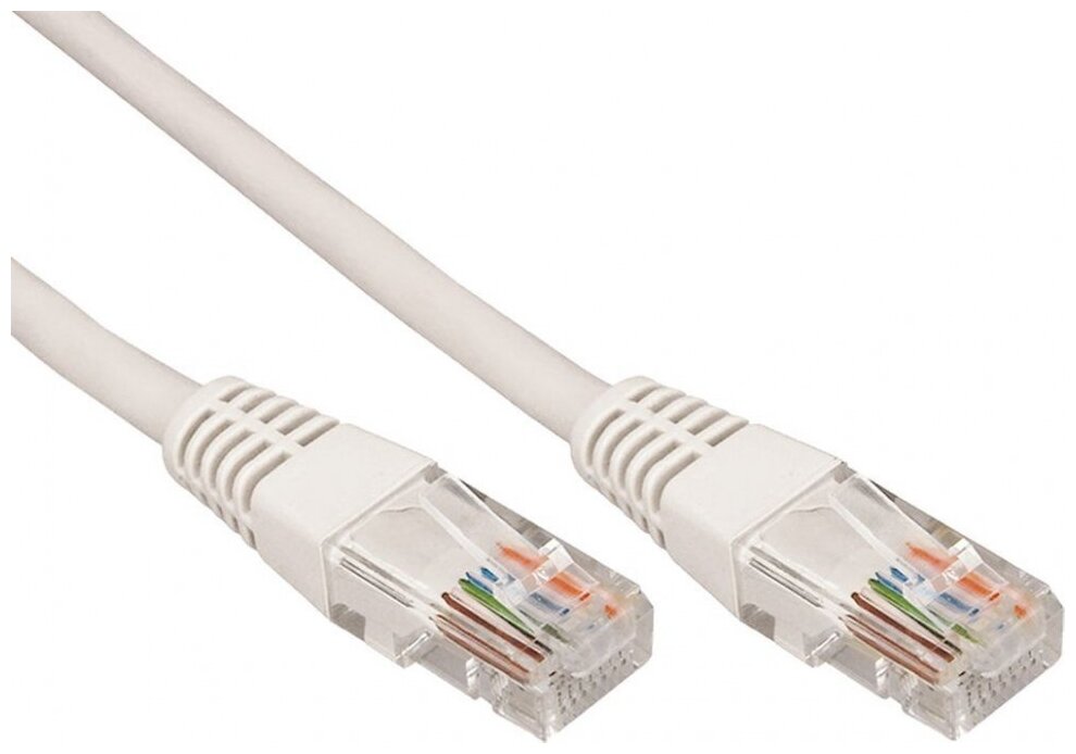 Патч-корд REXANT U/UTP RJ45-RJ45 CAT 5e PVC серый