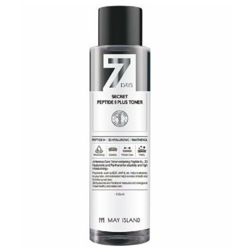 Тонер для лица с пептидами омолаживающий May Island 7 Days Secret Peptide 8 Plus Toner, 155 мл