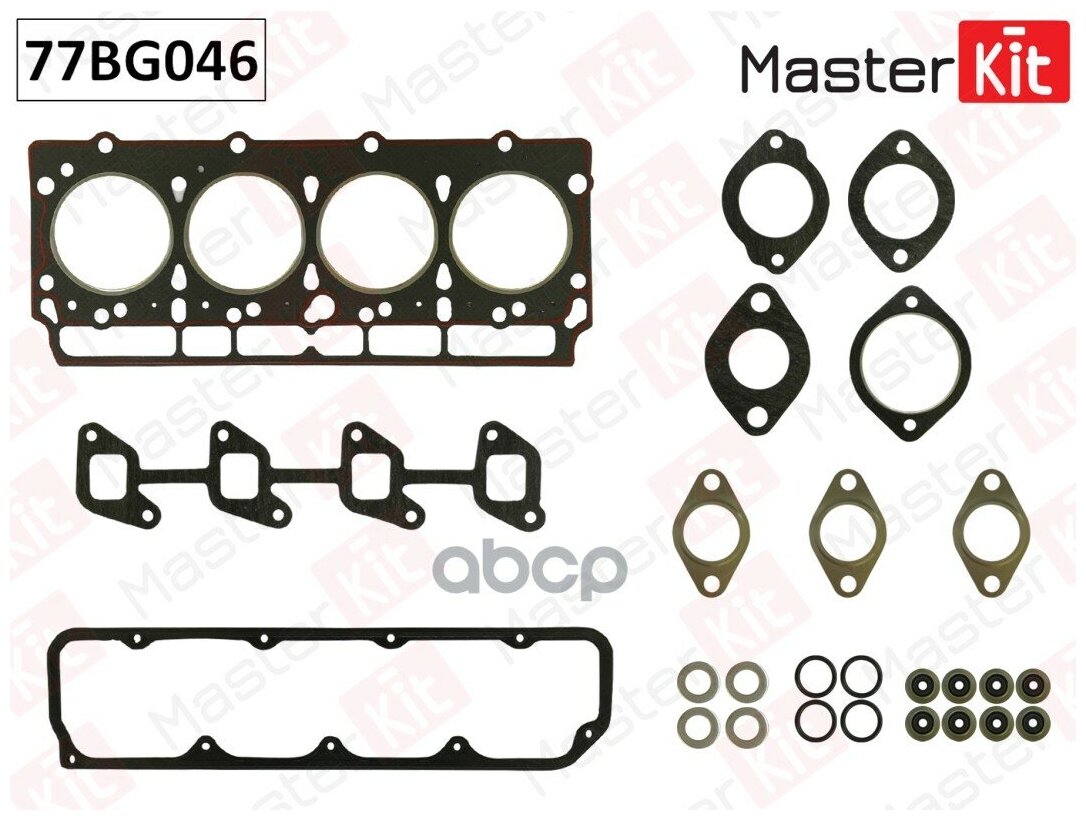 MASTERKIT 77BG046 Полный комплект прокладок ДВС Ford Transit 91-00 4BC/4FA