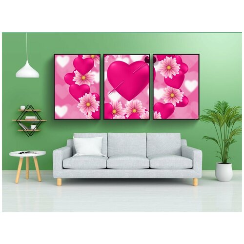 фото Набор модулных постеров для интерьера "справочная информация, цветы, текстура" 60x90 см. в тубусе, без рамки lotsprints