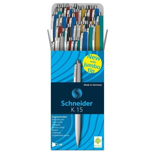 Ручка шариковая автоматическая Schneider K15 (0.5мм, синий цвет чернил) 50шт. (3080)