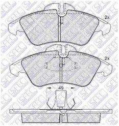 AUTOSFEC BP000980 Тормозные колодки