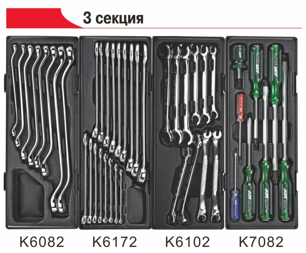 Тележка JTC AUTO TOOLS JTC-5021C ящики: 7  полки: 1 