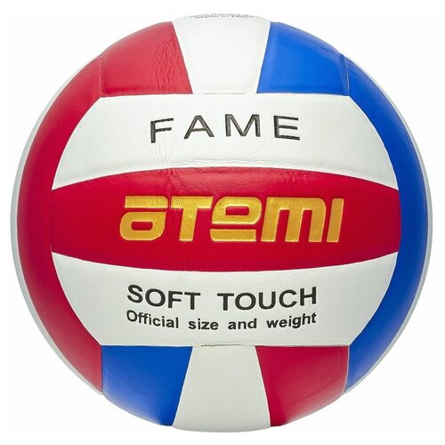 фото Мяч волейбольный atemi fame, синтет кожа pu (красно-бело-синий)