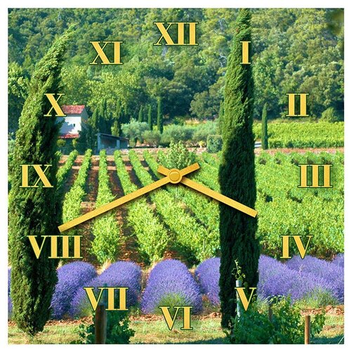 фото Svs настенные часы svs 4001585 зеленое поле