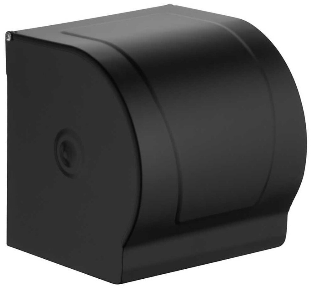 FASHUN (Фашун) Держатель для туалетной бумаги с крышкой настенный металлический черный A7501-7