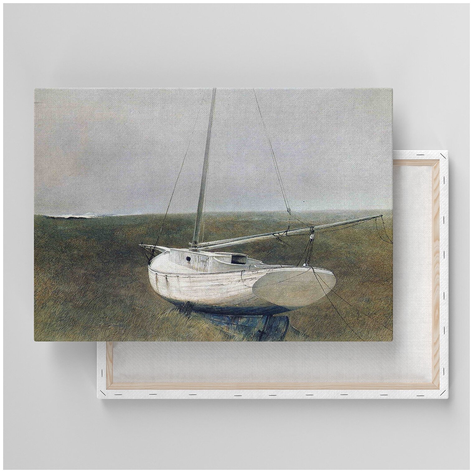 Картина на холсте с подрамником / Wyeth Andrew - Below Dover / Уайет Эндрю