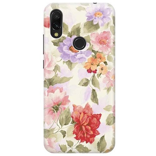 фото Ультратонкий силиконовый чехол-накладка для xiaomi redmi 7 с принтом "нежные цветы" gosso