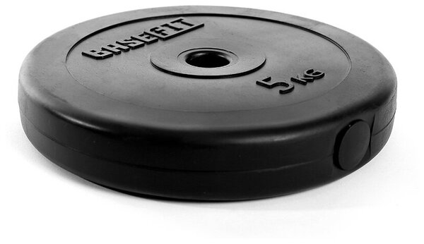 Диск пластиковый BASEFIT BB-203 5 кг, d=26 мм, черный