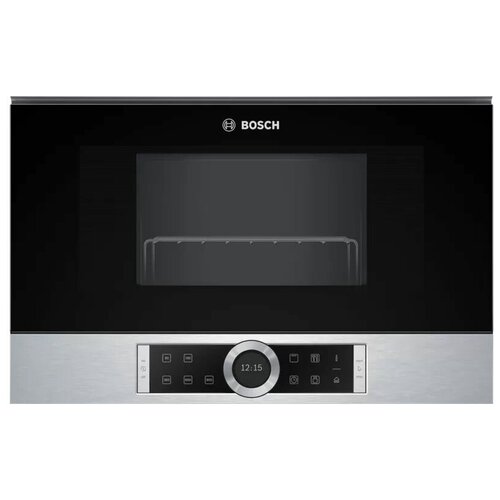 Встраиваемая микроволновая печь BOSCH BEL634GS1M Series 8,382 x 594 x 318, 900W, 21л, функция гриль, TFT Display, нерж. встраиваемая микроволновая печь siemens be634lgs1m iq700 382 x 594 x 318 21л 900w гриль touchcontrol 10 автопрограмм открытие двери с кнопки