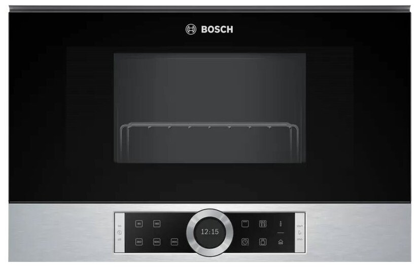 Встраиваемая микроволновая печь BOSCH BEL634GS1M Series 8,382 x 594 x 318, 900W, 21л, функция гриль, TFT Display, нерж.