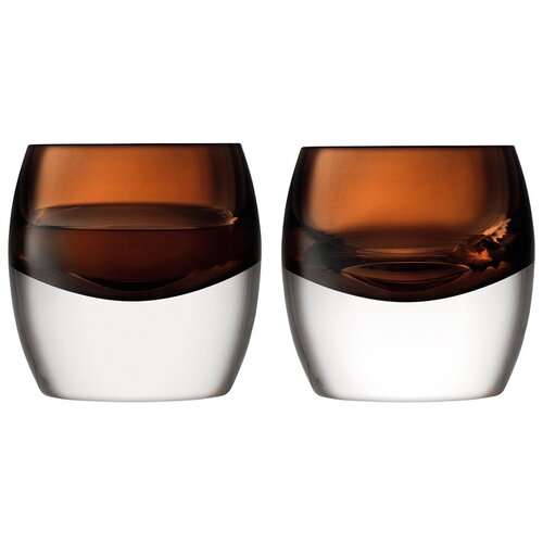 Набор низких стаканов Whisky Club, 230 мл, коричневый, 2 шт.