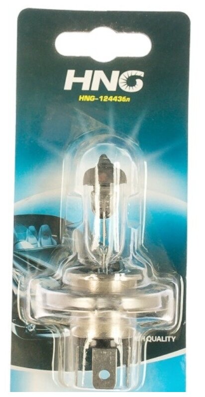Галогенная лампа H4 (60/55) P43t (блистер) 12V 1 шт, HNG-12443бл/Автолампы