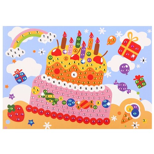 фото Maxi art набор алмазной вышивки праздничный тортик ma-kn0255-7